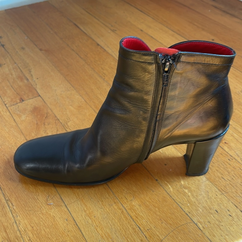 VINTAGE 90’s Free Lance black boots, square toe,size 40 - Picture 8 of 10